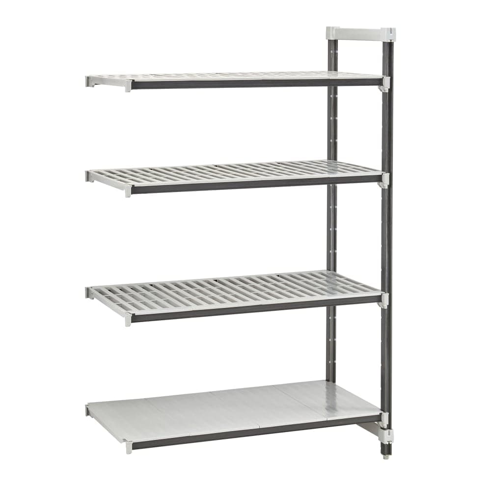 Cambro EXA212472VS4480 24" NSF 4-Tier Polymer Shelf Kit - Camshelving® Elements XTRA, 21"W, 72"H