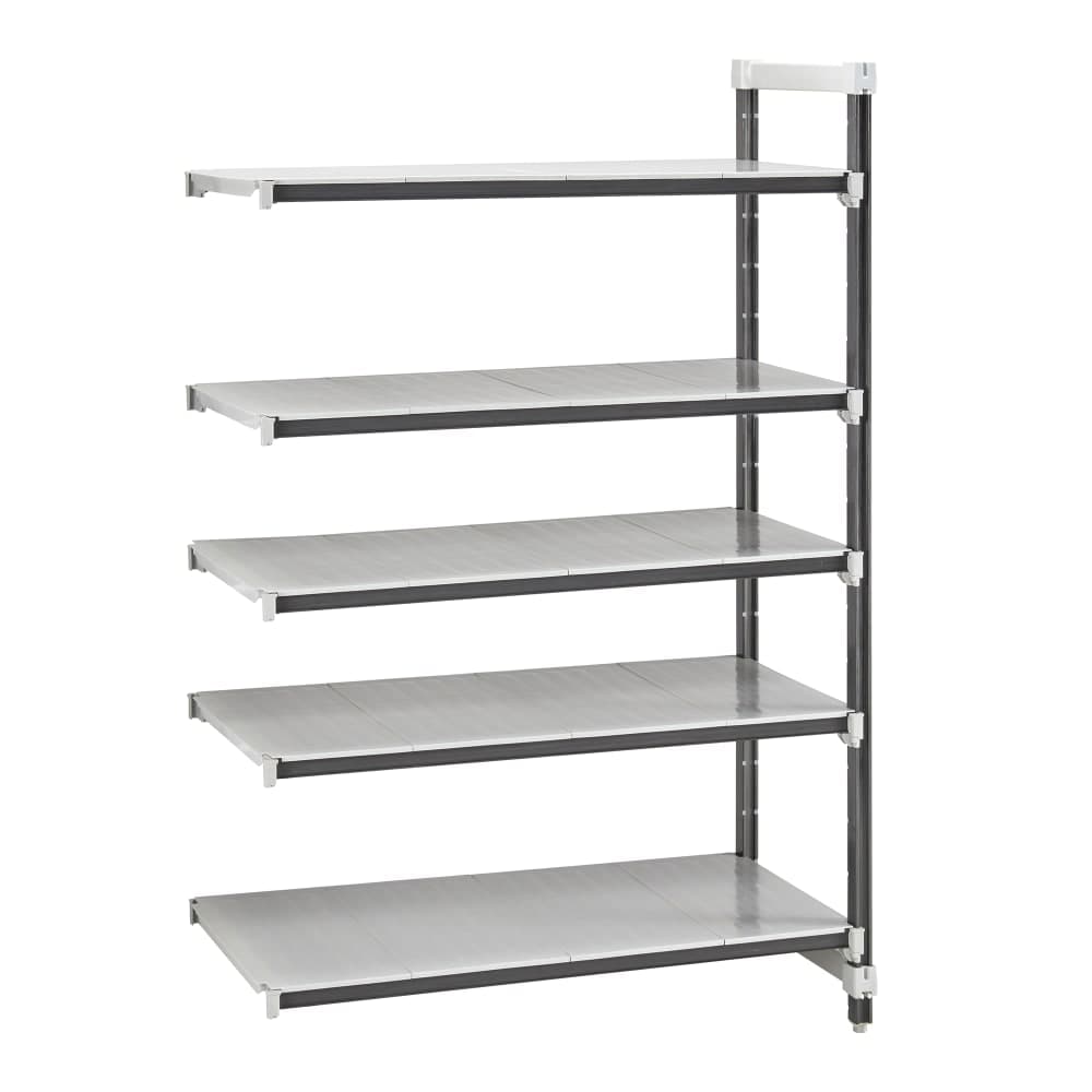 Cambro EXA212484S5480 24" NSF 5-Tier Polymer Shelf Kit - Camshelving® Elements XTRA, 21"W, 84"H