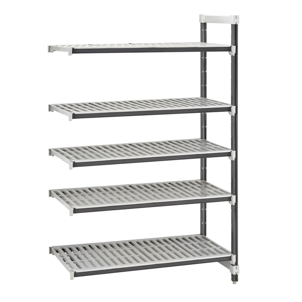Cambro EXA212484V5480 24" NSF 5-Tier Polymer Shelf Kit - Camshelving® Elements XTRA, 21"W, 84"H