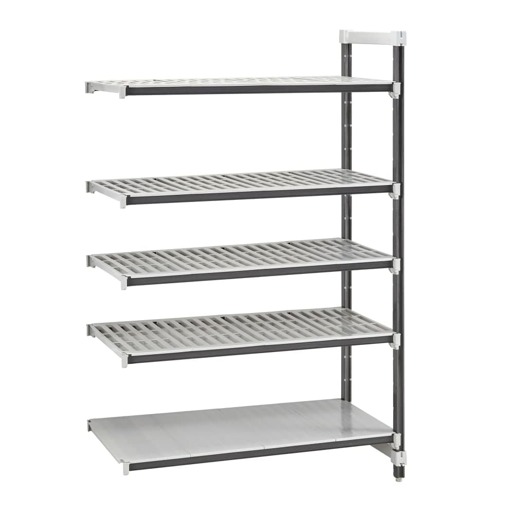 Cambro EXA212484VS5480 24" NSF 5-Tier Polymer Shelf Kit - Camshelving® Elements XTRA, 21"W, 84"H