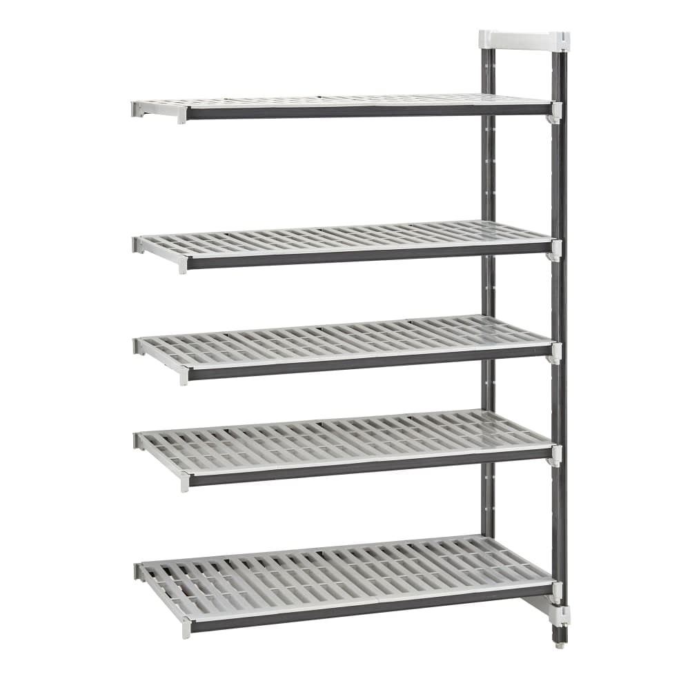 Cambro EXA213064V5480 30" NSF 5-Tier Polymer Shelf Kit - Camshelving® Elements XTRA, 21"W, 64"H