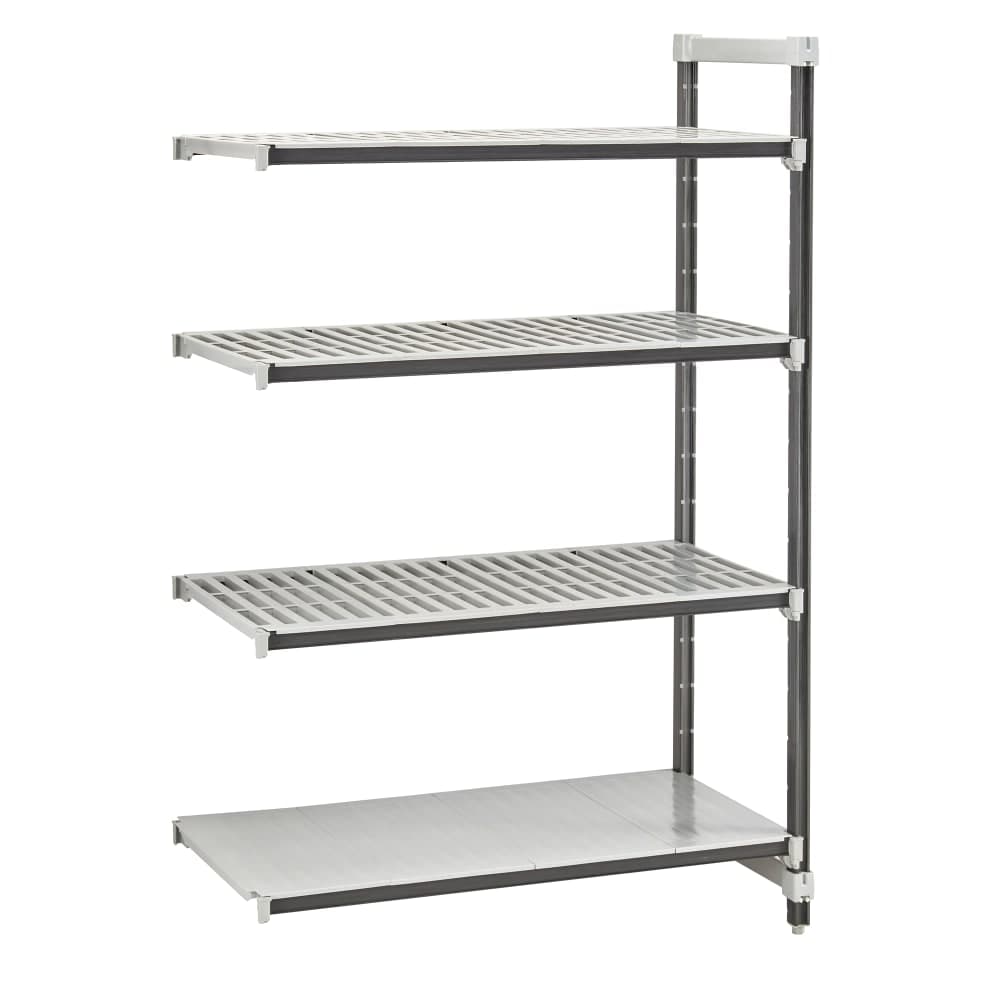 Cambro EXA213072VS4480 30" NSF 4-Tier Polymer Shelf Kit - Camshelving® Elements XTRA, 21"W, 72"H