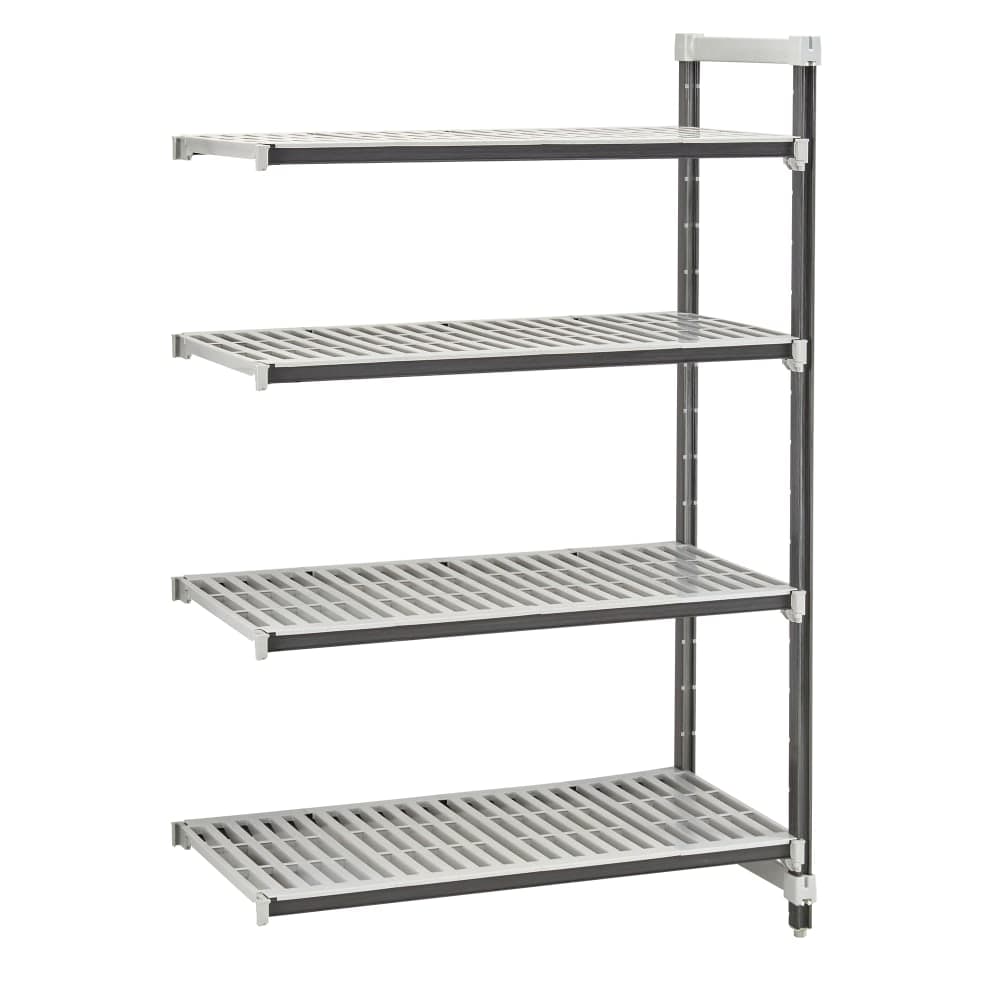 Cambro EXA213084V4480 30" NSF 4-Tier Polymer Shelf Kit - Camshelving® Elements XTRA, 21"W, 84"H