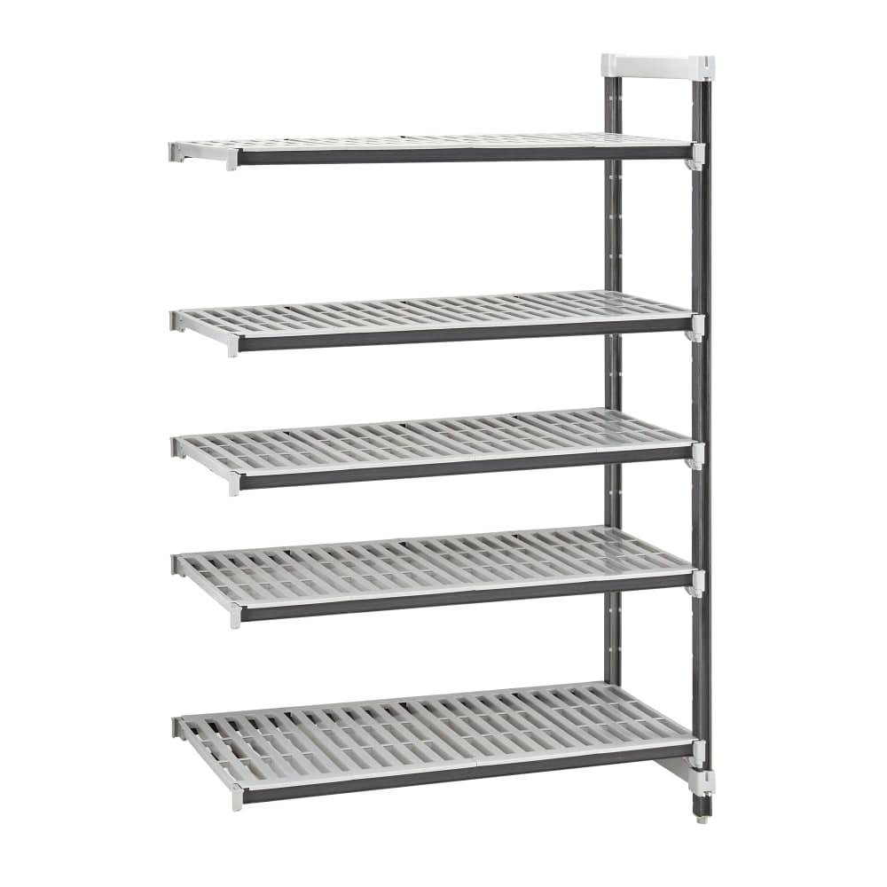 Cambro EXA213084V5480 30" NSF 5-Tier Polymer Shelf Kit - Camshelving® Elements XTRA, 21"W, 84"H