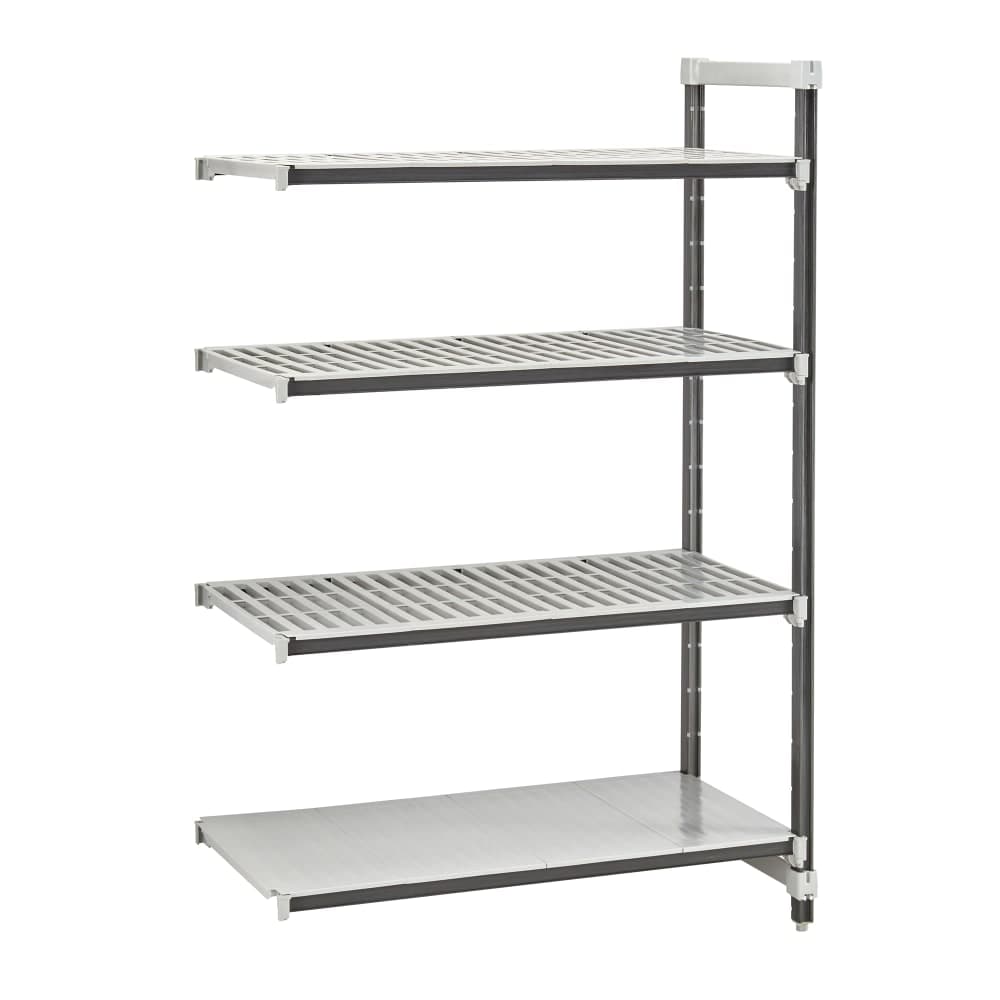 Cambro EXA213084VS4480 30" NSF 4-Tier Polymer Shelf Kit - Camshelving® Elements XTRA, 21"W, 84"H