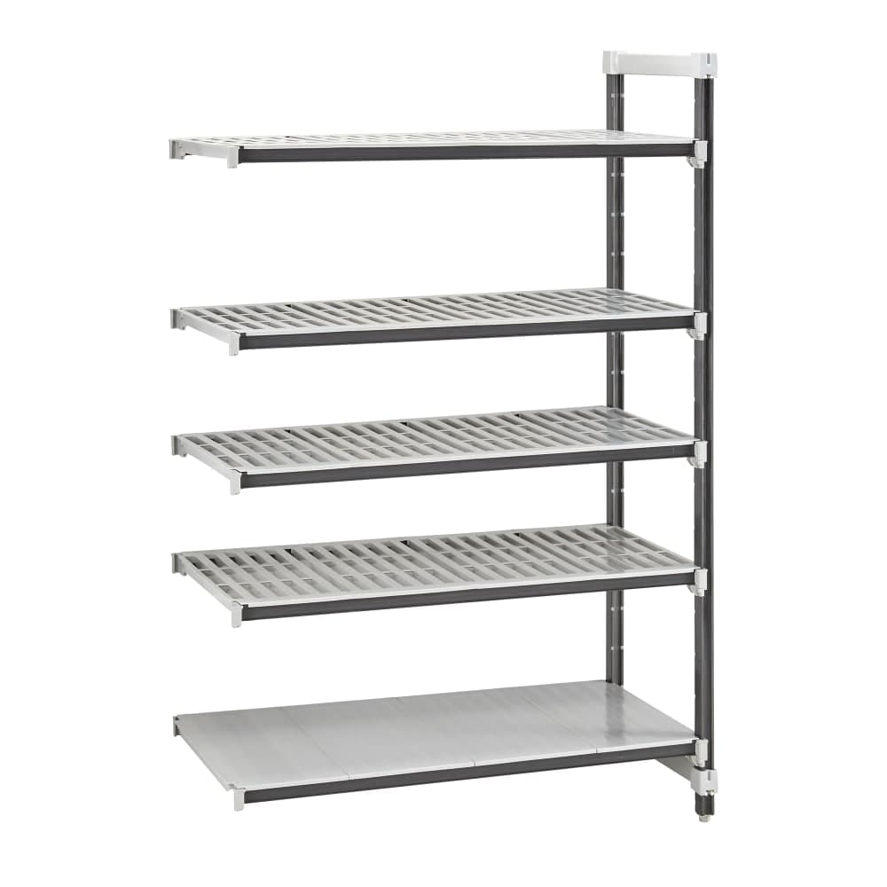 Cambro EXA213084VS5480 30" NSF 5-Tier Polymer Shelf Kit - Camshelving® Elements XTRA, 21"W, 84"H