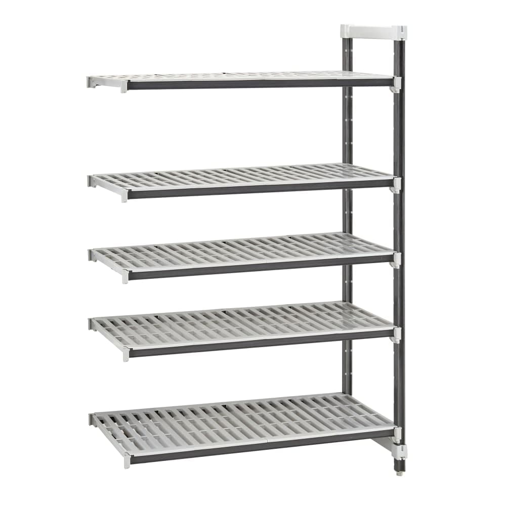 Cambro EXA213664V5480 36" NSF 5-Tier Polymer Shelf Kit - Camshelving® Elements XTRA, 21"W, 64"H