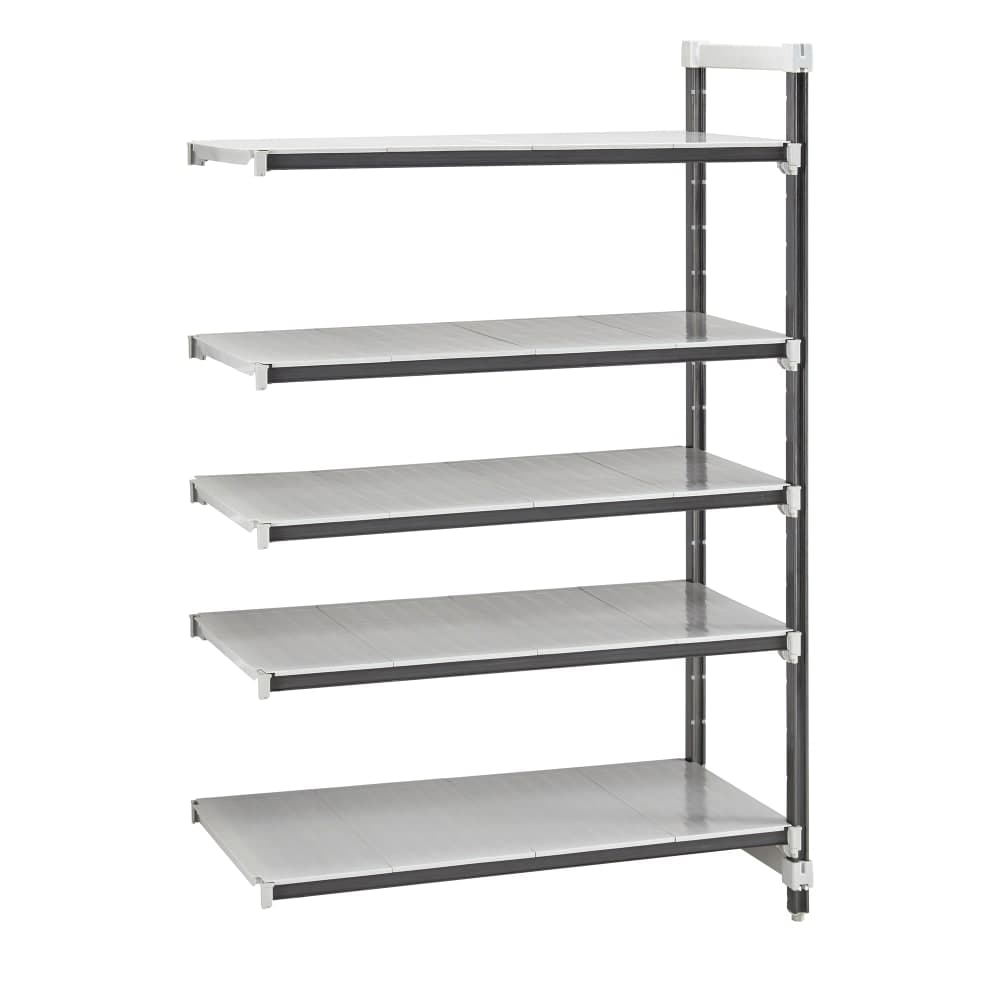 Cambro EXA213684S5480 36" NSF 5-Tier Polymer Shelf Kit - Camshelving® Elements XTRA, 21"W, 84"H