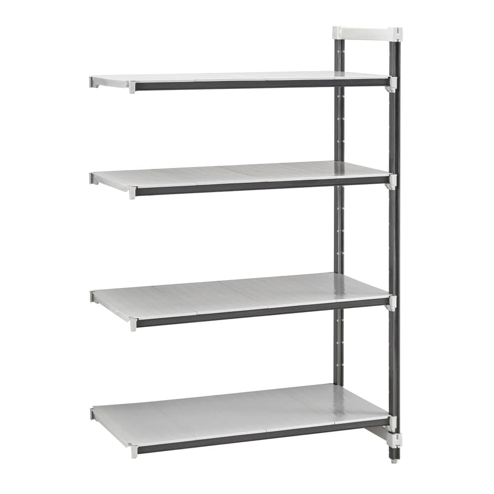 Cambro EXA214272S4480 42" NSF 4-Tier Polymer Shelf Kit - Camshelving® Elements XTRA, 21"W, 72"H