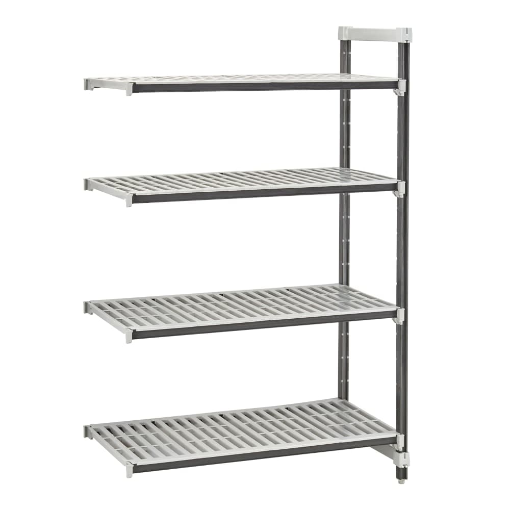 Cambro EXA214284V4480 42" NSF 4-Tier Polymer Shelf Kit - Camshelving® Elements XTRA, 21"W, 84"H