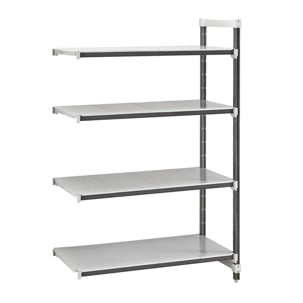 Cambro EXA214872S4480 48" NSF 4-Tier Polymer Shelf Kit - Camshelving® Elements XTRA, 21"W, 72"H