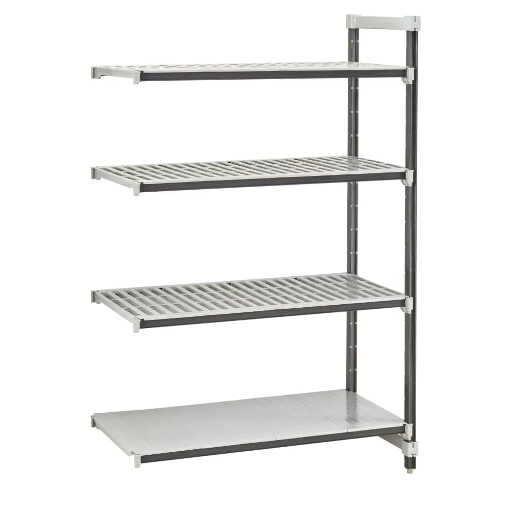 Cambro EXA242464VS4480 24" NSF 4-Tier Polymer Shelf Kit - Camshelving® Elements XTRA, 24"W, 64"H