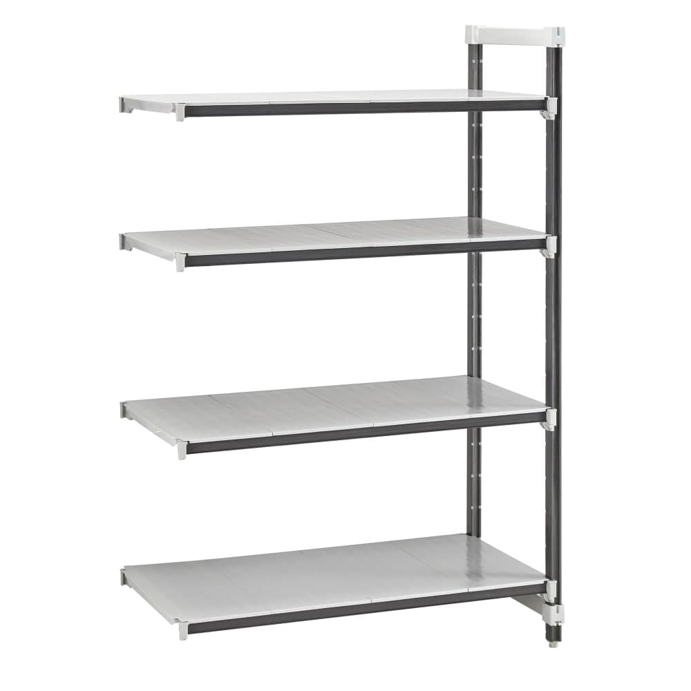 Cambro EXA242472S4480 24" NSF 4-Tier Polymer Shelf Kit - Camshelving® Elements XTRA, 24"W, 72"H