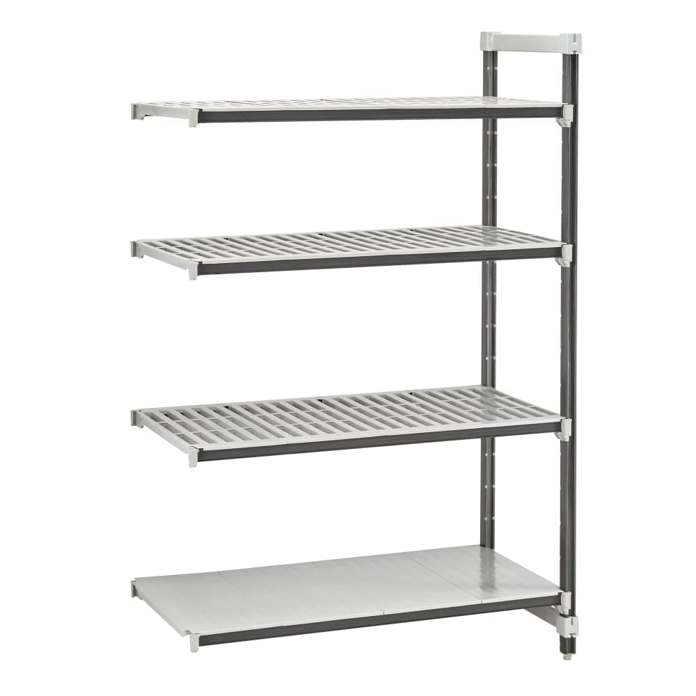 Cambro EXA242484VS4480 24" NSF 4-Tier Polymer Shelf Kit - Camshelving® Elements XTRA, 24"W, 84"H