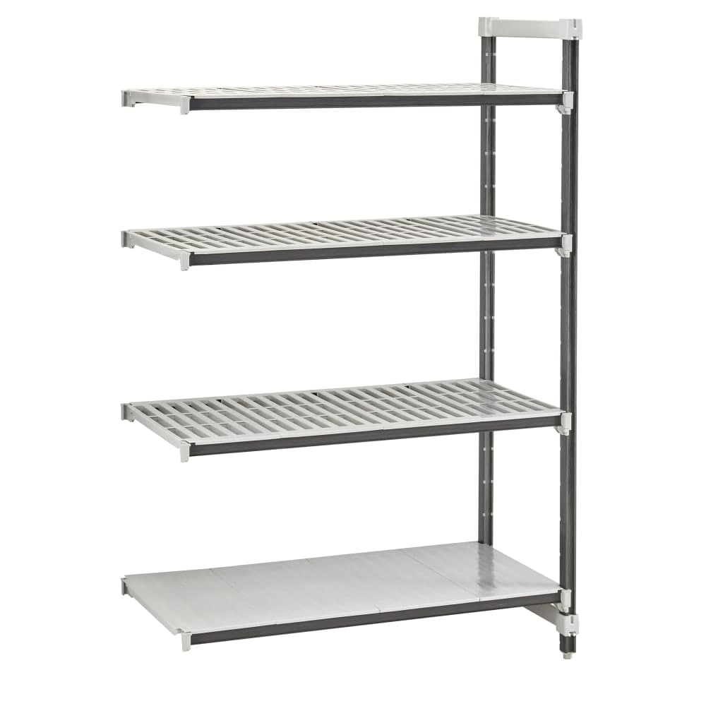 Cambro EXA243064VS4480 30" NSF 4-Tier Polymer Shelf Kit - Camshelving® Elements XTRA, 24"W, 64"H