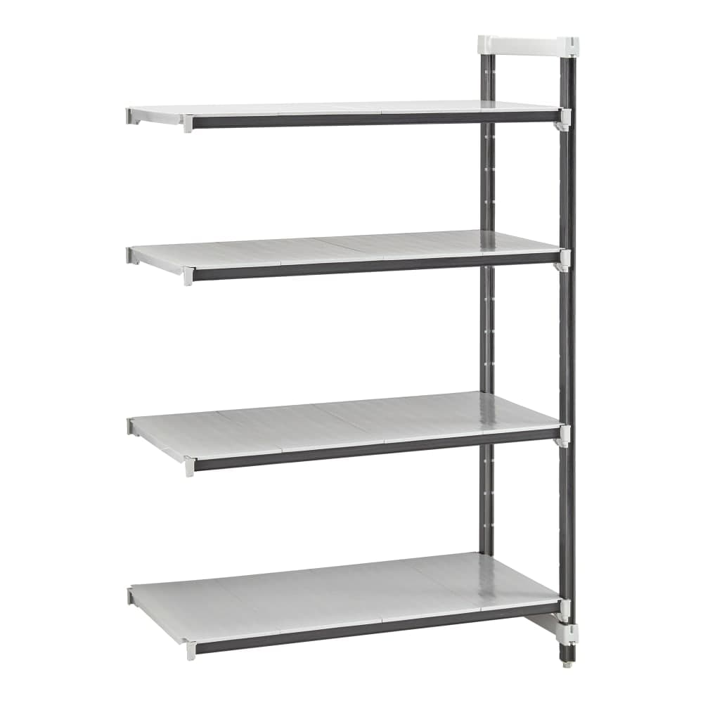 Cambro EXA243072S4480 30" NSF 4-Tier Polymer Shelf Kit - Camshelving® Elements XTRA, 24"W, 72"H