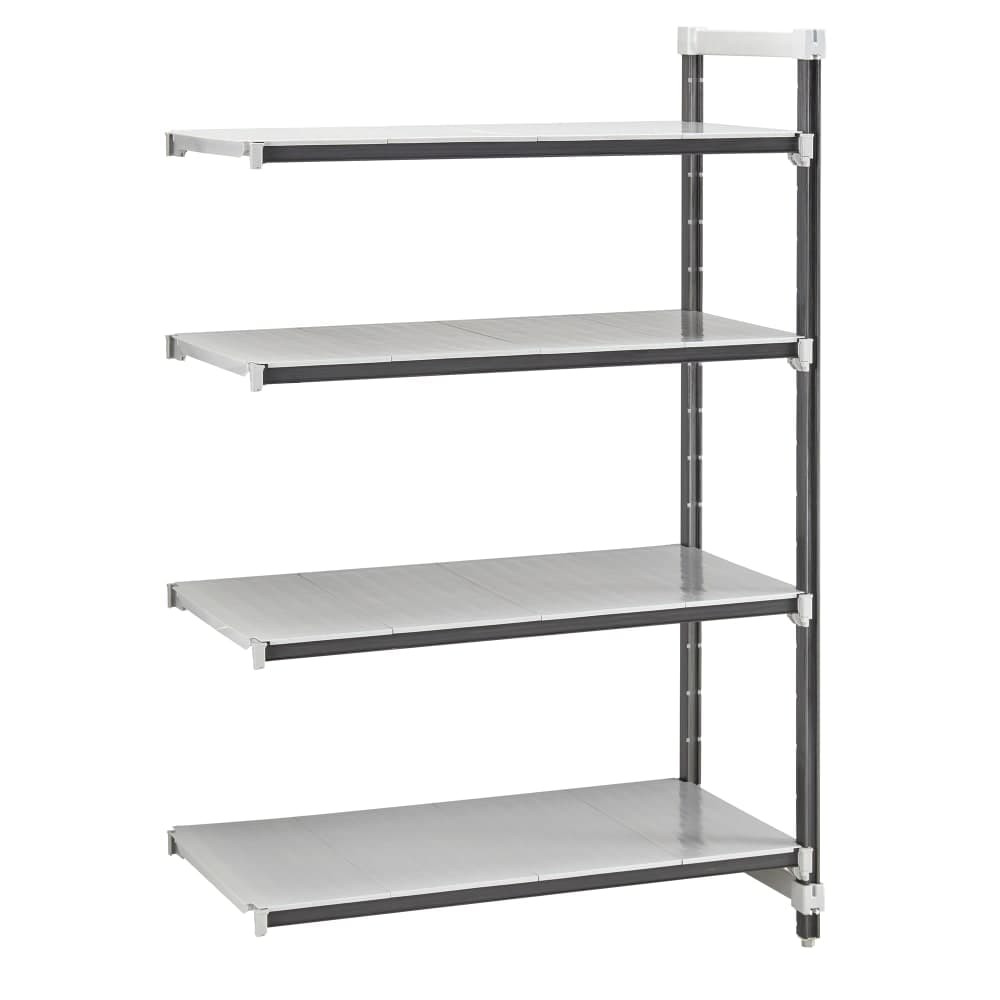 Cambro EXA243084S4480 30" NSF 4-Tier Polymer Shelf Kit - Camshelving® Elements XTRA, 24"W, 84"H