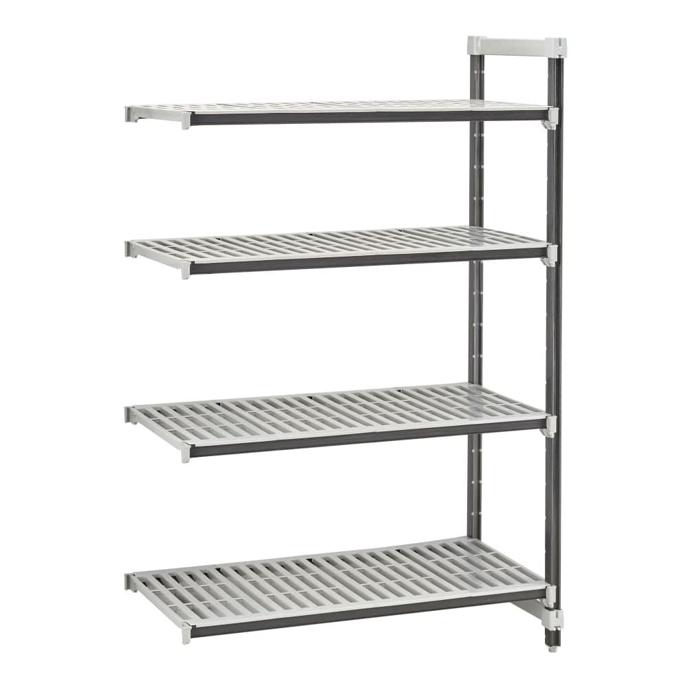 Cambro EXA243084V4480 30" NSF 4-Tier Polymer Shelf Kit - Camshelving® Elements XTRA, 24"W, 84"H