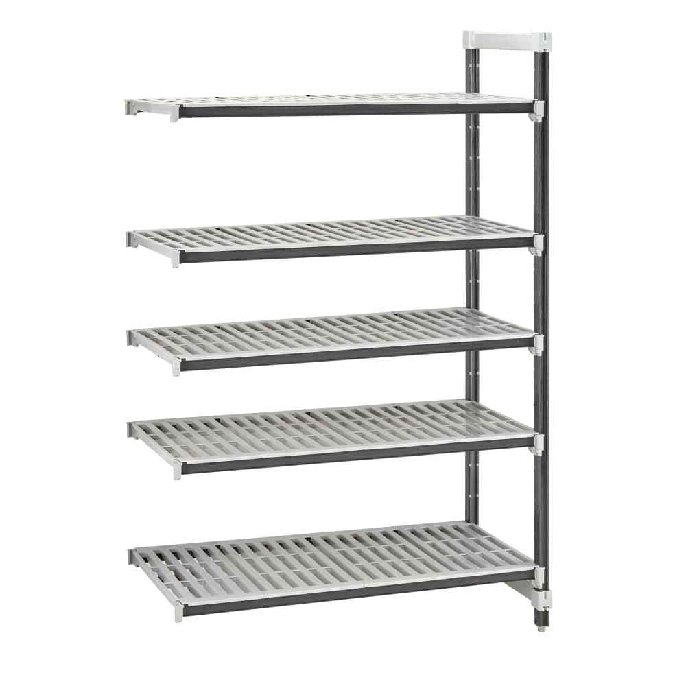 Cambro EXA243084V5480 30" NSF 5-Tier Polymer Shelf Kit - Camshelving® Elements XTRA, 24"W, 84"H