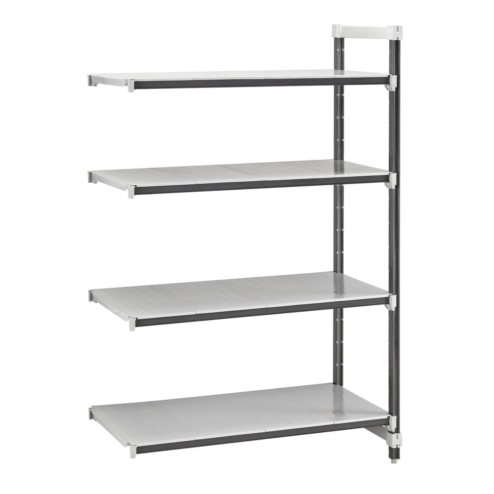 Cambro EXA243672S4480 36" NSF 4-Tier Polymer Shelf Kit - Camshelving® Elements XTRA, 24"W, 72"H