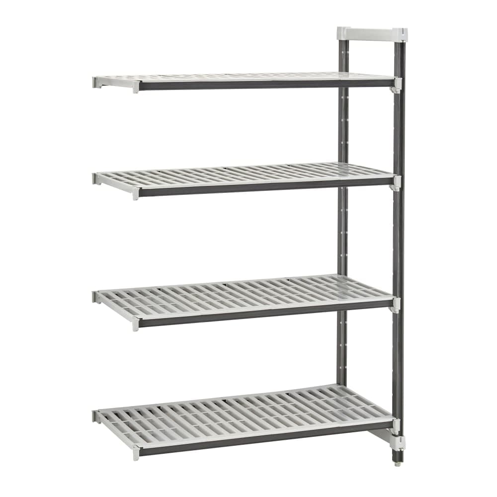 Cambro EXA243672V4480 36" NSF 4-Tier Polymer Shelf Kit - Camshelving® Elements XTRA, 24"W, 72"H