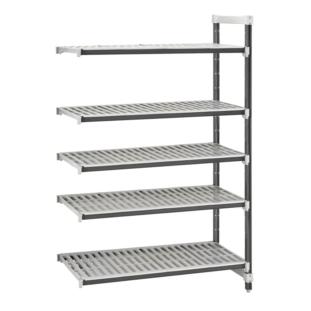 Cambro EXA243672V5480 36" NSF 5-Tier Polymer Shelf Kit - Camshelving® Elements XTRA, 24"W, 72"H