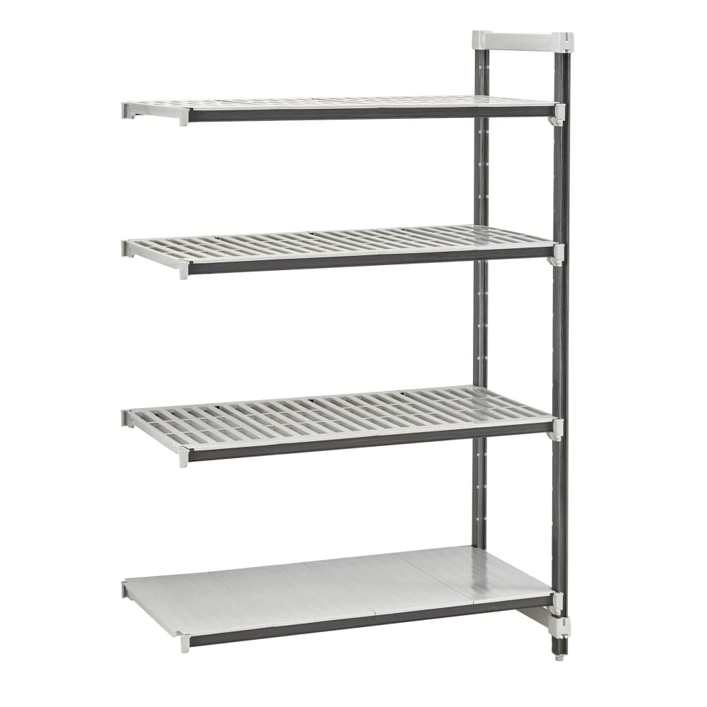 Cambro EXA243672VS4480 36" NSF 4-Tier Polymer Shelf Kit - Camshelving® Elements XTRA, 24"W, 72"H