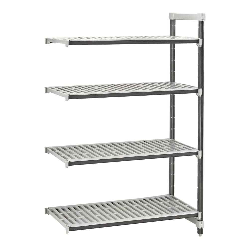 Cambro EXA244864V4480 48" NSF 4-Tier Polymer Shelf Kit - Camshelving® Elements XTRA, 24"W, 64"H