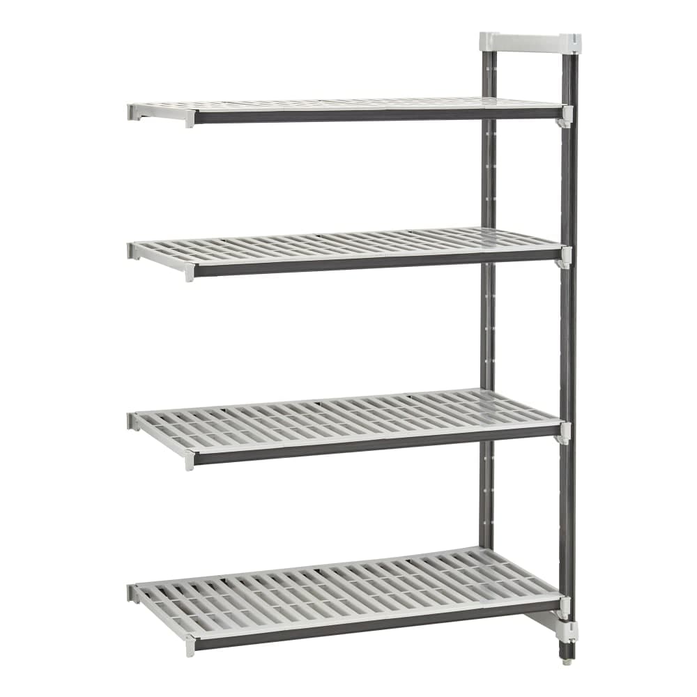 Cambro EXA244872V4480 48" NSF 4-Tier Polymer Shelf Kit - Camshelving® Elements XTRA, 24"W, 72"H