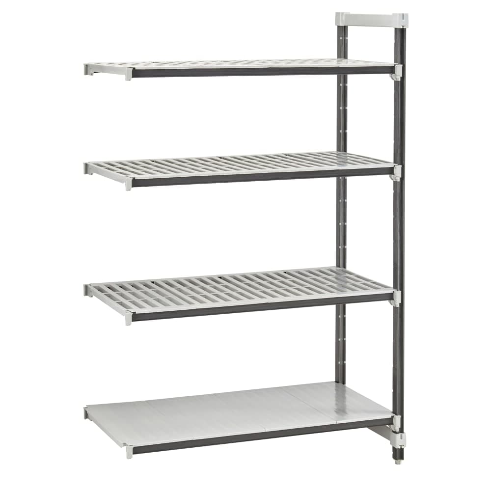 Cambro EXA244872VS4480 48" NSF 4-Tier Polymer Shelf Kit - Camshelving® Elements XTRA, 24"W, 72"H