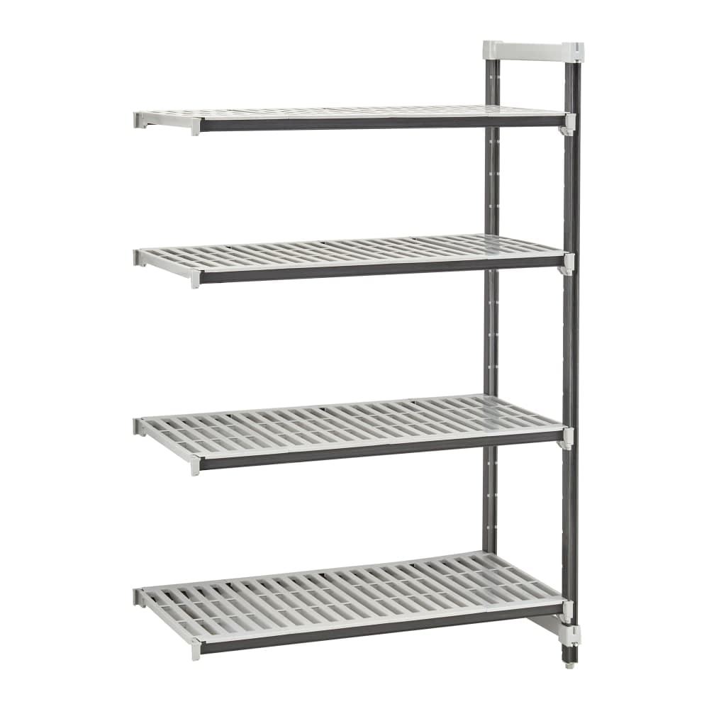 Cambro EXA244884V4480 48" NSF 4-Tier Polymer Shelf Kit - Camshelving® Elements XTRA, 24"W, 84"H