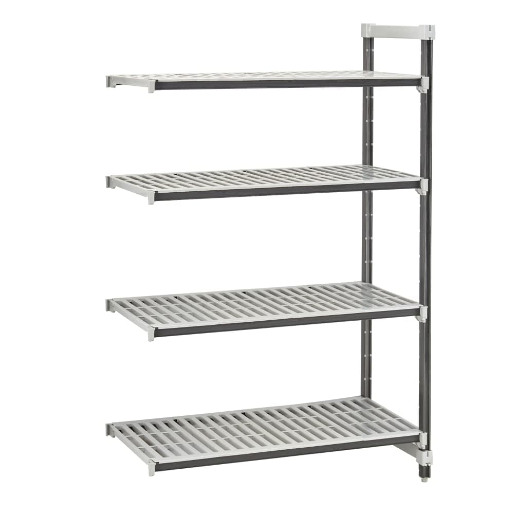 Cambro EXA247272V4480 72" NSF 4-Tier Polymer Shelf Kit - Camshelving® Elements XTRA, 24"W, 72"H