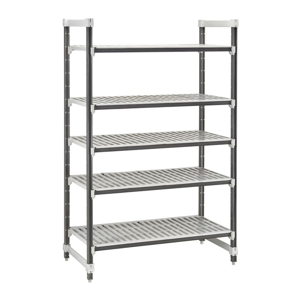 Cambro EXU183072V5480 30" NSF 5-Tier Polymer Shelf Kit - Camshelving® Elements XTRA, 18"W, 72"H