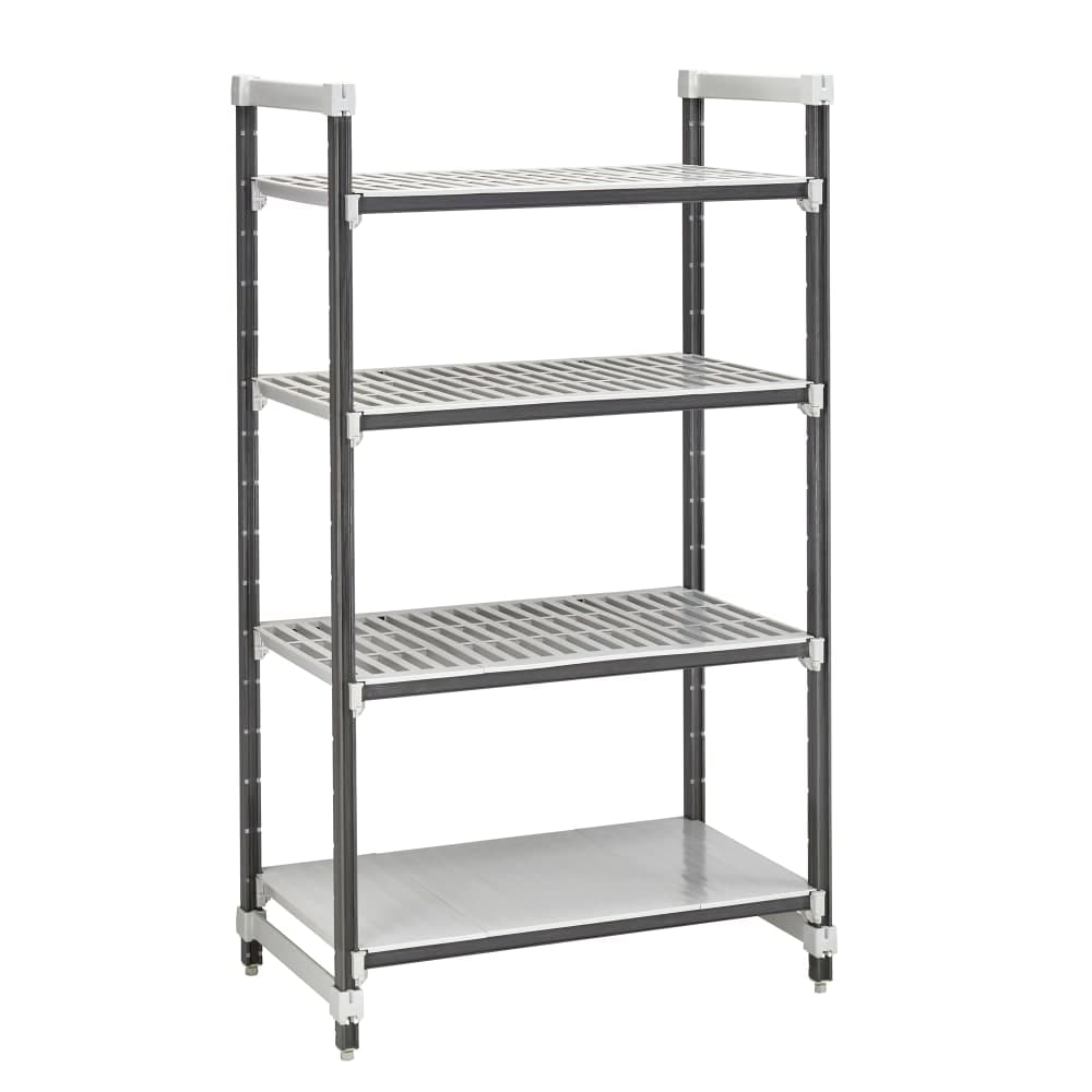 Cambro EXU183084VS4480 30" NSF 4-Tier Polymer Shelf Kit - Camshelving® Elements XTRA, 18"W, 84"H