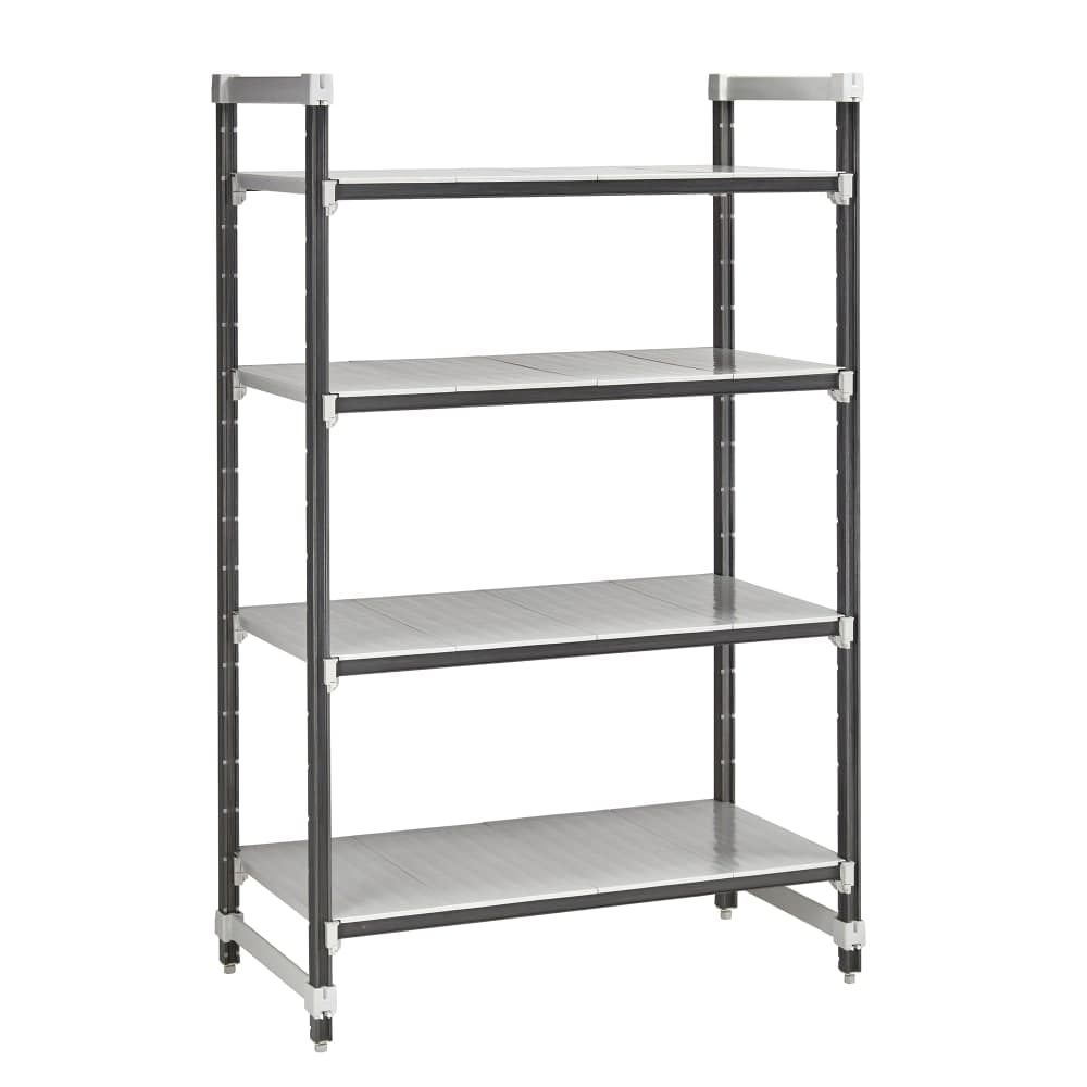 Cambro EXU183664S4480 36" NSF 4-Tier Polymer Shelf Kit - Camshelving® Elements XTRA, 18"W, 64"H