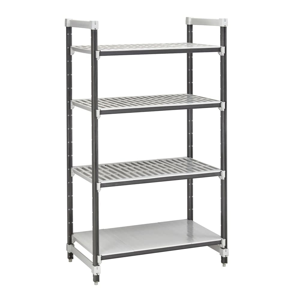 Cambro EXU183684VS4480 36" NSF 4-Tier Polymer Shelf Kit - Camshelving® Elements XTRA, 18"W, 84"H