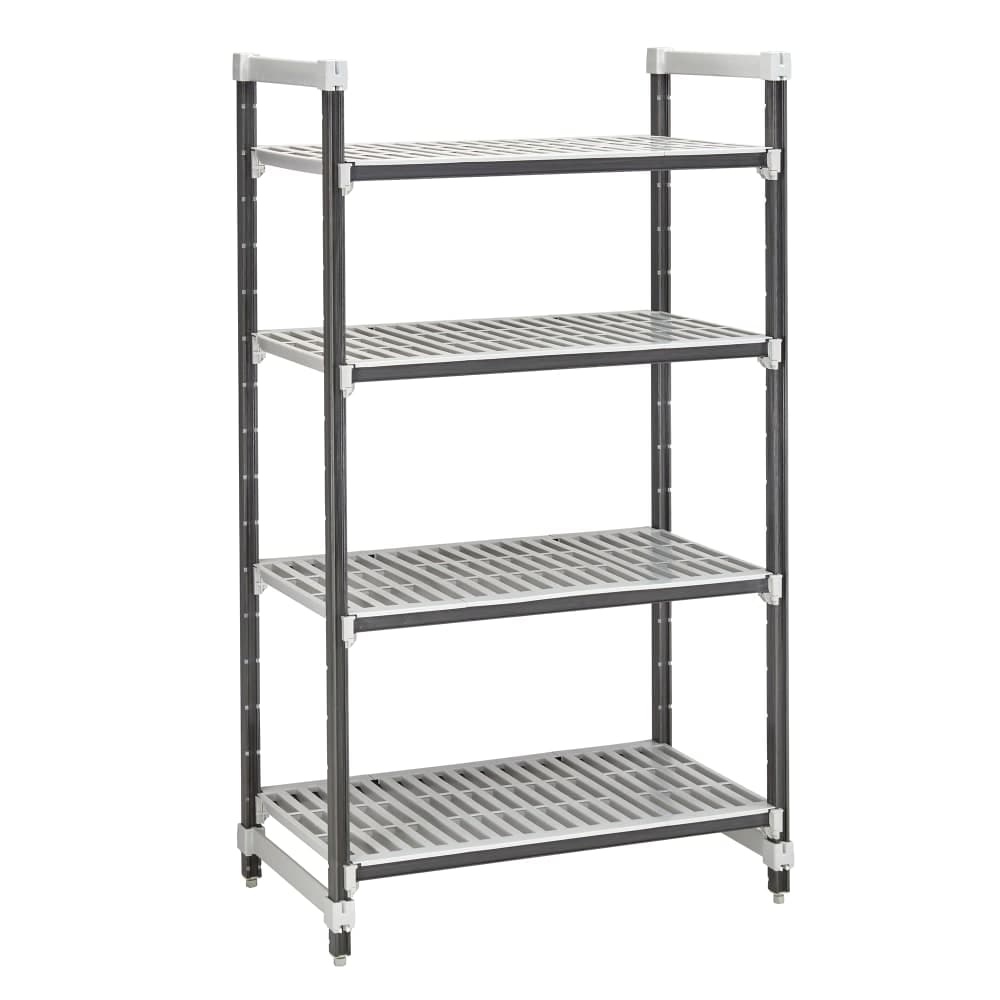 Cambro EXU184264V4480 42" NSF 4-Tier Polymer Shelf Kit - Camshelving® Elements XTRA, 18"W, 64"H