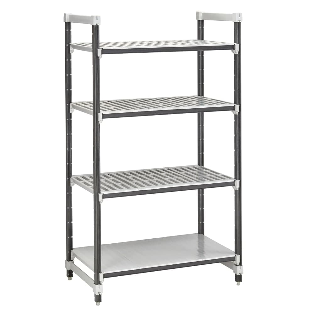 Cambro EXU212464VS4480 24" NSF 4-Tier Polymer Shelf Kit - Camshelving® Elements XTRA, 18"W, 64"H