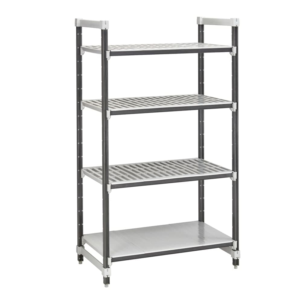 Cambro EXU212484VS4480 24" NSF 4-Tier Polymer Shelf Kit - Camshelving® Elements XTRA, 21"W, 84"H