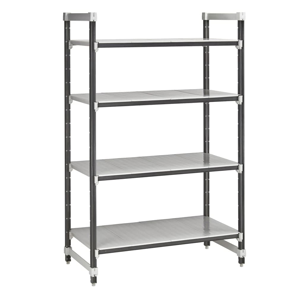 Cambro EXU213064S4480 30" NSF 4-Tier Polymer Shelf Kit - Camshelving® Elements XTRA, 21"W, 64"H
