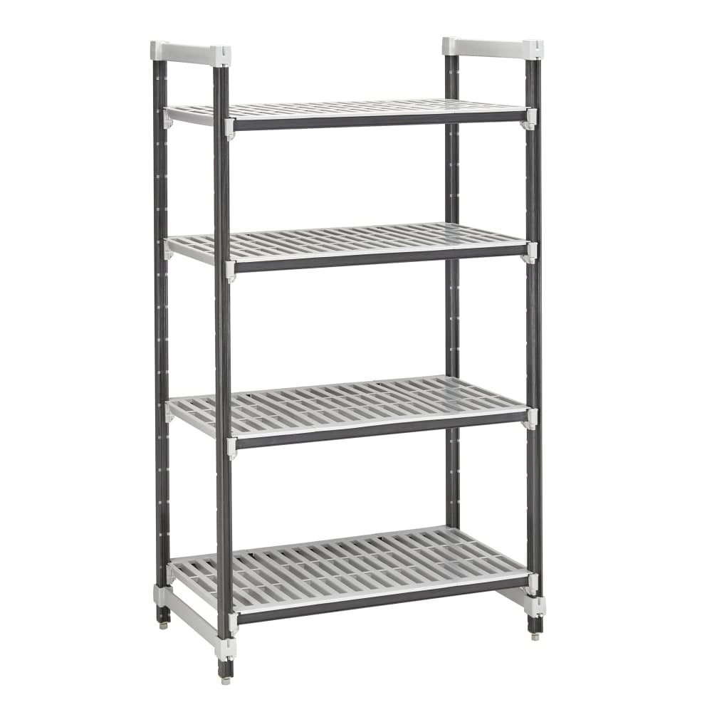 Cambro EXU213064V4480 30" NSF 4-Tier Polymer Shelf Kit - Camshelving® Elements XTRA, 21"W, 64"H