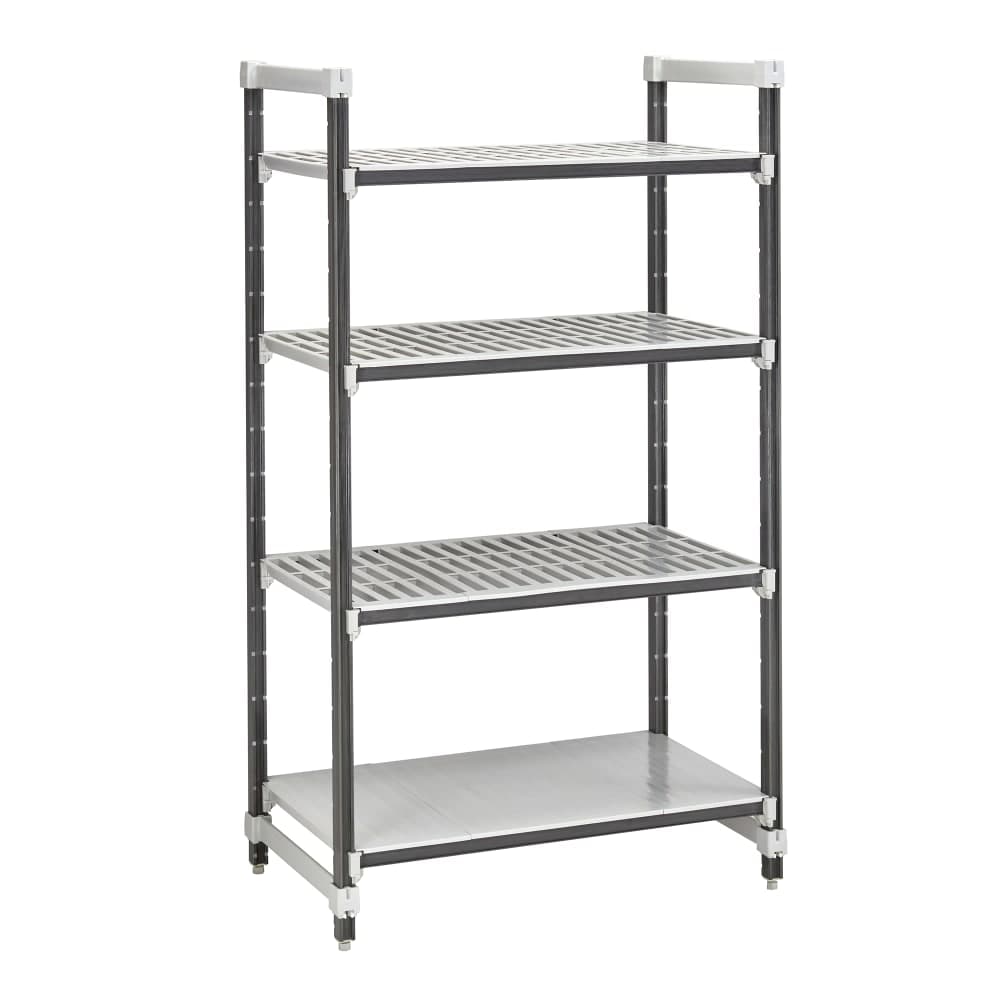 Cambro EXU213064VS4480 30" NSF 4-Tier Polymer Shelf Kit - Camshelving® Elements XTRA, 21"W, 64"H