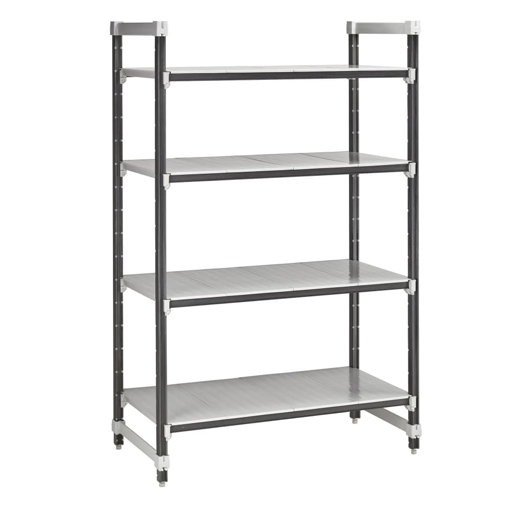 Cambro EXU213664S4480 36" NSF 4-Tier Polymer Shelf Kit - Camshelving® Elements XTRA, 21"W, 64"H