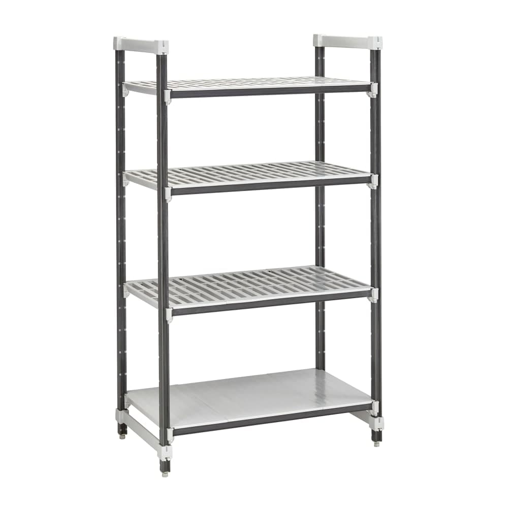 Cambro EXU213672VS4480 36" NSF 4-Tier Polymer Shelf Kit - Camshelving® Elements XTRA, 21"W, 72"H