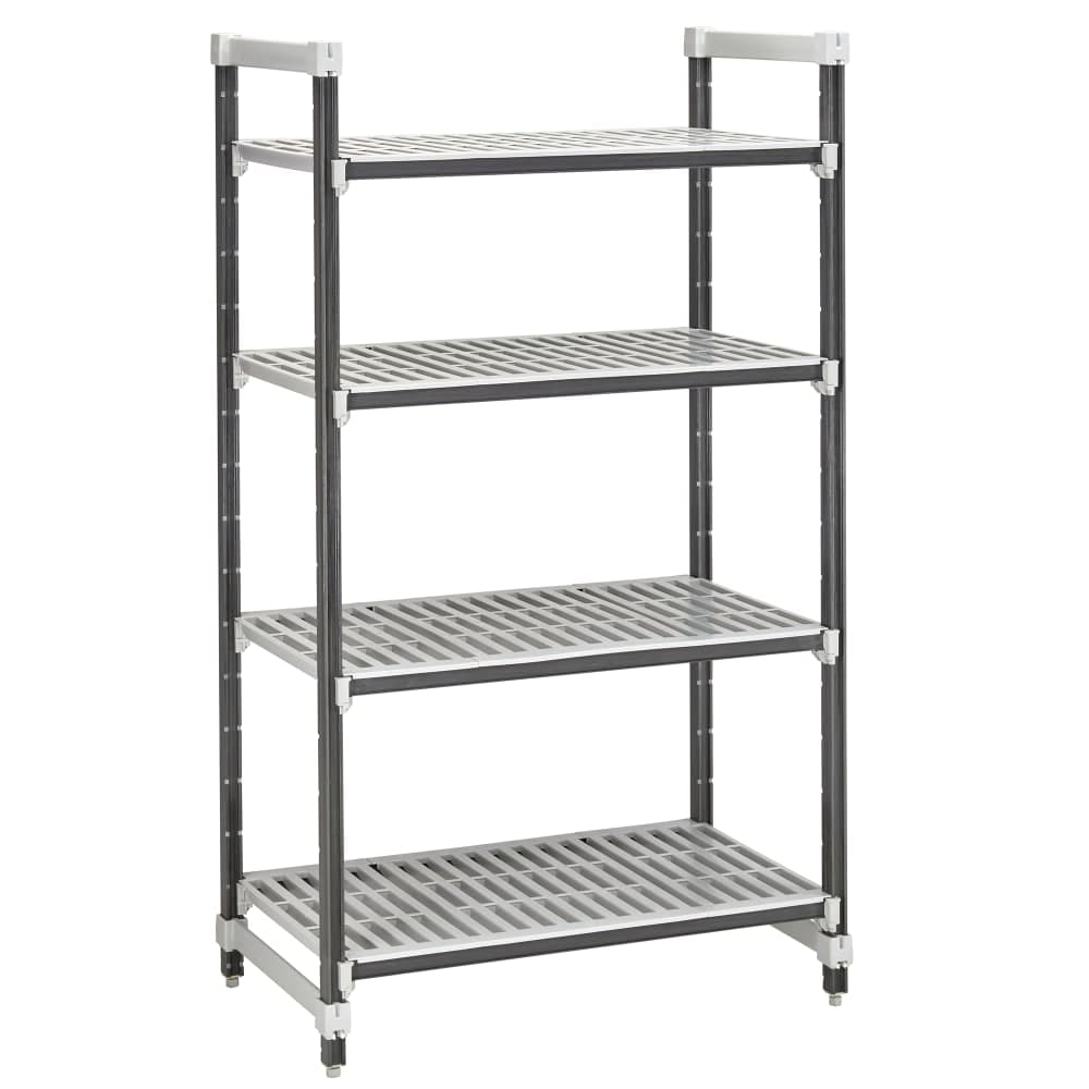 Cambro EXU213684V4480 36" NSF 4-Tier Polymer Shelf Kit - Camshelving® Elements XTRA, 21"W, 84"H