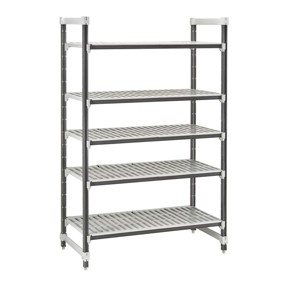 Cambro EXU242464V5480 24" NSF 5-Tier Polymer Shelf Kit - Camshelving® Elements XTRA, 24"W, 64"H