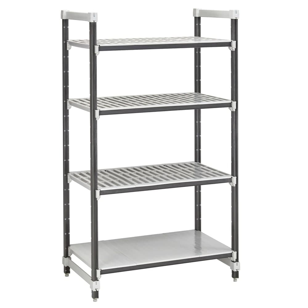Cambro EXU242464VS4480 24" NSF 4-Tier Polymer Shelf Kit - Camshelving® Elements XTRA, 24"W, 64"H