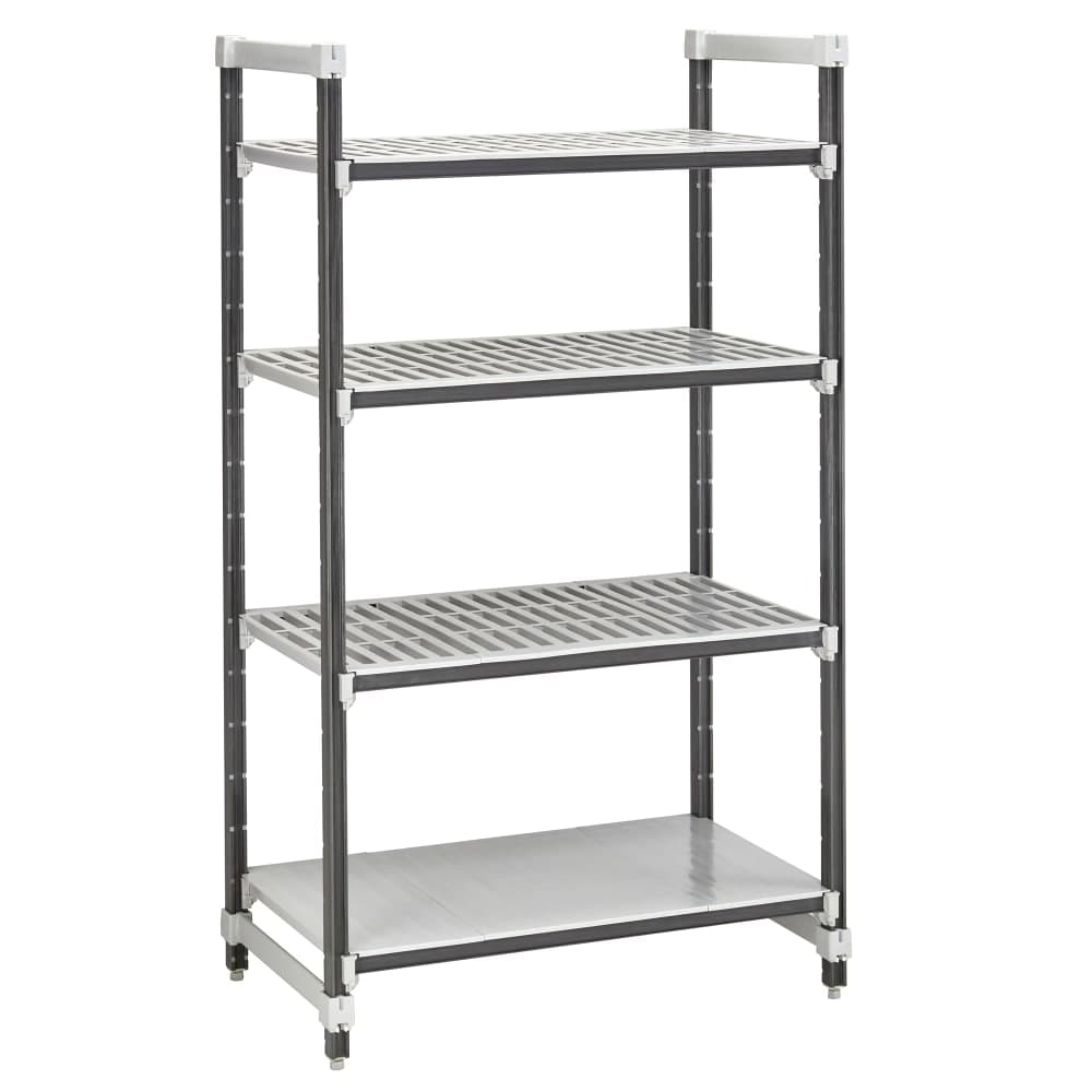 Cambro EXU243064VS4480 30" NSF 4-Tier Polymer Shelf Kit - Camshelving® Elements XTRA, 24"W, 64"H