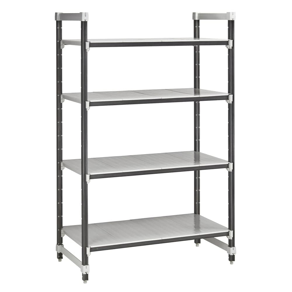 Cambro EXU243084S4480 30" NSF 4-Tier Polymer Shelf Kit - Camshelving® Elements XTRA, 24"W, 84"H