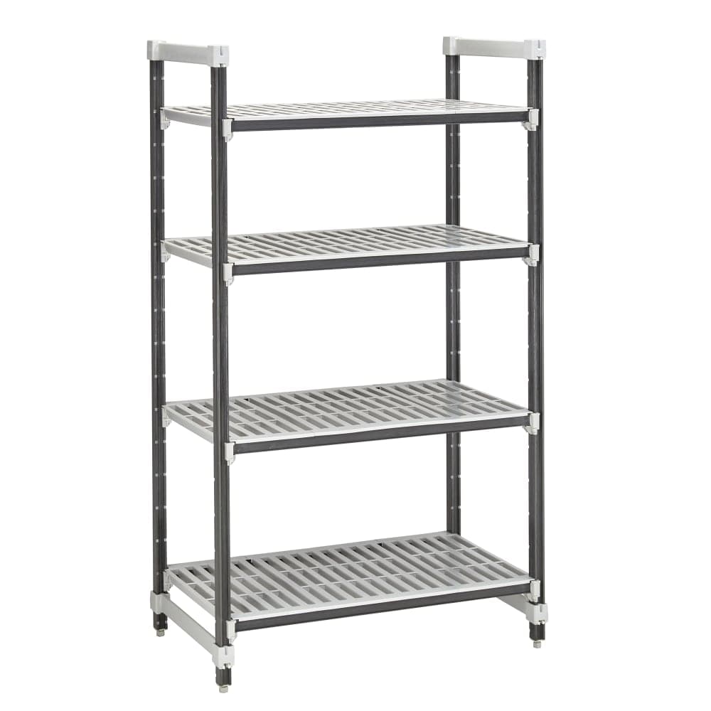 Cambro EXU243672V4480 36" NSF 4-Tier Polymer Shelf Kit - Camshelving® Elements XTRA, 24"W, 72"H